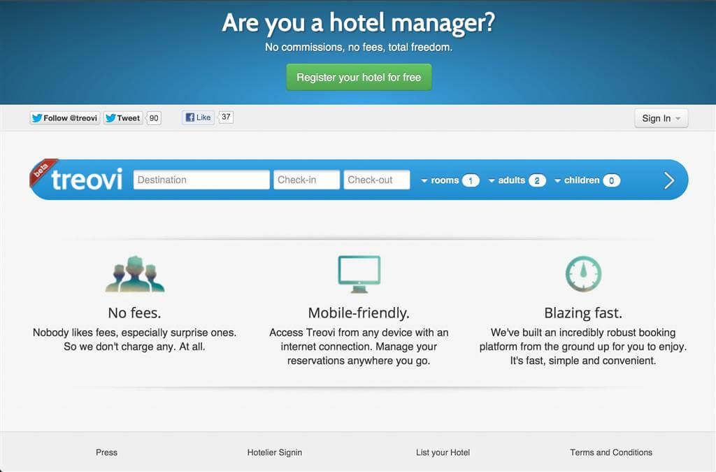 Treovi Hotel Search Engine