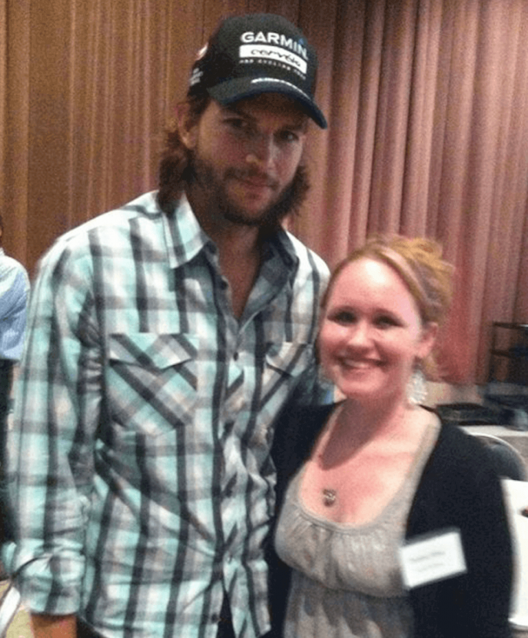 Debbie Miller with Debbie with Ashton Kutcher